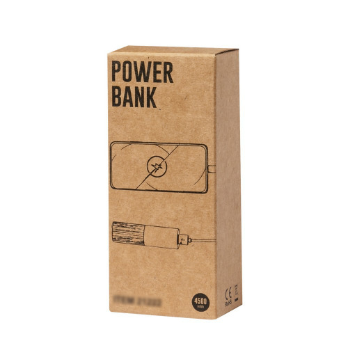 Power bank 4500 mAh z bambusa i słomy pszenicznej Biały V2009-02 (3)