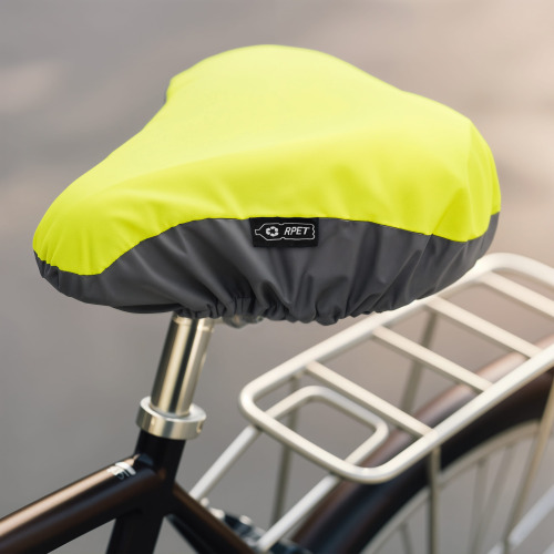 R-PET Odblaskowy pokrowiec na siodełko żółty LT90429-N0041 (3)