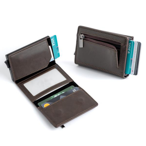 Portfel z ochroną RFID / COINCARD Brązowy IP42078137 (5)