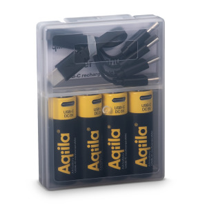 Aqiila – akumulatory AA USB-C o pojemności 2000 mAh, zestaw 4 sztuk