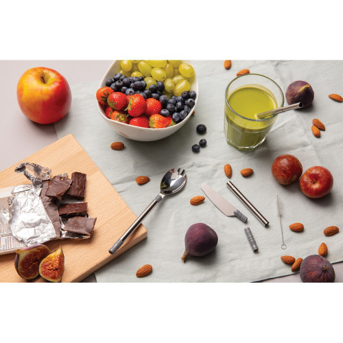 Zestaw sztućców wielokrotnego użytku On-The-Go Srebrny, szary P269.542 (5)