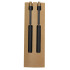 Zestaw piśmienniczy ze słomy pszenicznej, długopis i "wieczny" ołówek Czarny VA635-03  thumbnail