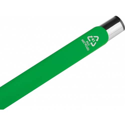 Długopis z aluminium z recyklingu półżelowy soft touch DUNMORE Zielony 399109 (5)