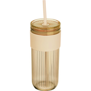 Kubek ze słomką 660 ml SOLEDAD Beżowy