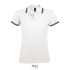PASADENA damskie polo 200g White / navy S00578-NW-L  thumbnail