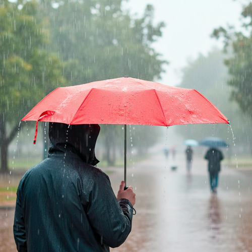 Parasol manualny, składany | Bores Czerwony VA066-05 (1)