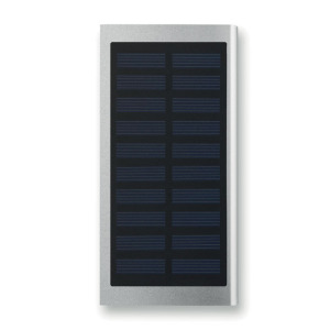 Solarny power bank 8000 mAh Srebrny mat