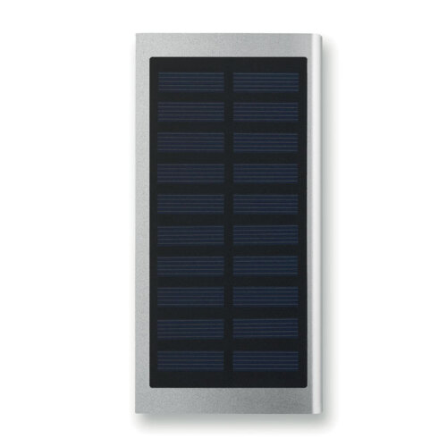 Solarny power bank 8000 mAh srebrny mat MO9051-16 