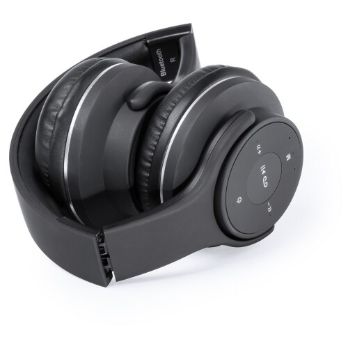 Bezprzewodowe słuchawki nauszne, głośnik bezprzewodowy czarny V3968-03 (1)