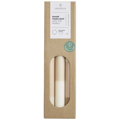 Originalhome świece warstwowe z wapienia — zestaw 3 sztuk Złamana biel 12642602 (1)