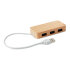 3 portowy hub USB 2.0 drewna MO9738-40  thumbnail