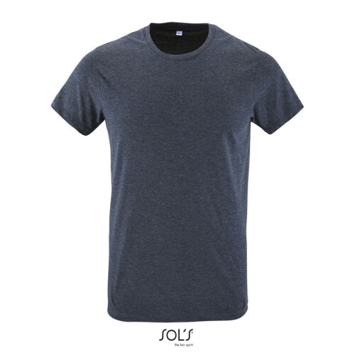 REGENT F Męski T-Shirt 150g melanż denim S00553-HD-XL 
