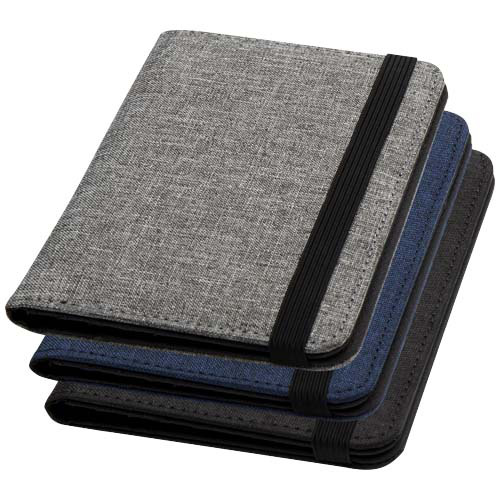 Ross etui na paszport RPET RFID wykonane z materiałów z recyklingu z certyfikatem GRS Granatowy melanż 13005855 (5)