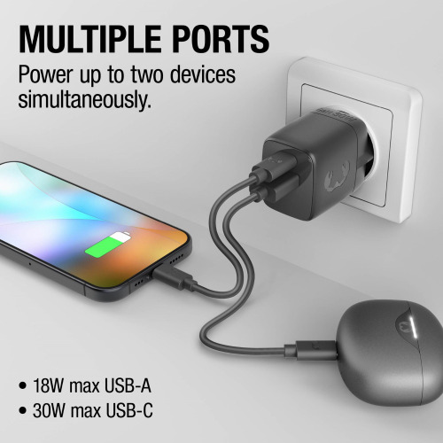 Fresh 'n Rebel Ładowarka 30W GaN USB-C i USB-A Ciemnoszary LT49749-N0060 (10)