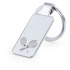 Prostokątny brelok do kluczy z motywem sportowym Srebrny V8959-32C  thumbnail