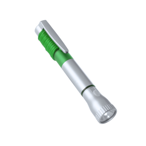 Długopis, latarka 2 LED zielony V1654-06 