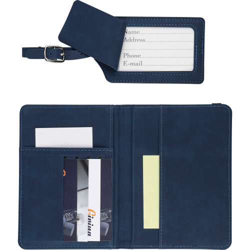 Etui do paszportu, zawieszka do bagażu Niebieski VB183-11 (16)