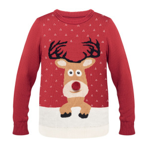 Sweter świąteczny L/XL czerwony