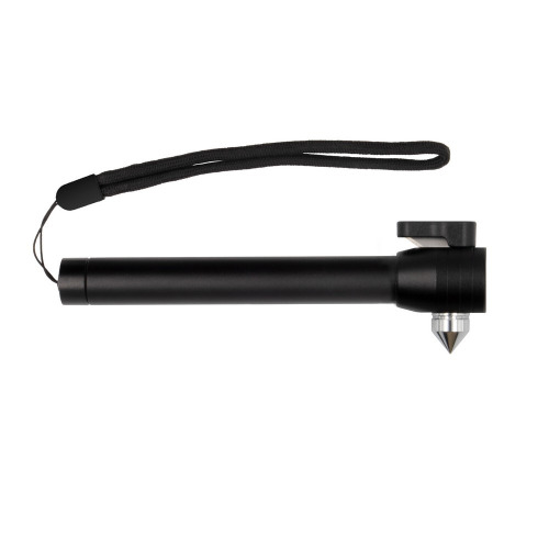 Latarka bezpieczeństwa 1 LED COB, przecinak do pasów, młotek bezpieczeństwa | Flint Czarny V0925-03 (12)