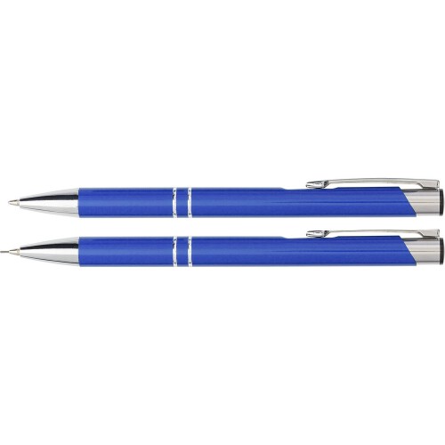 Zestaw piśmienny, długopis i ołówek mechaniczny niebieski V1956-11 (1)