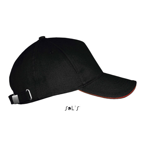 LONG BEACH Czapka 5 pan. Negro/Rojo S00594-BD-M (2)