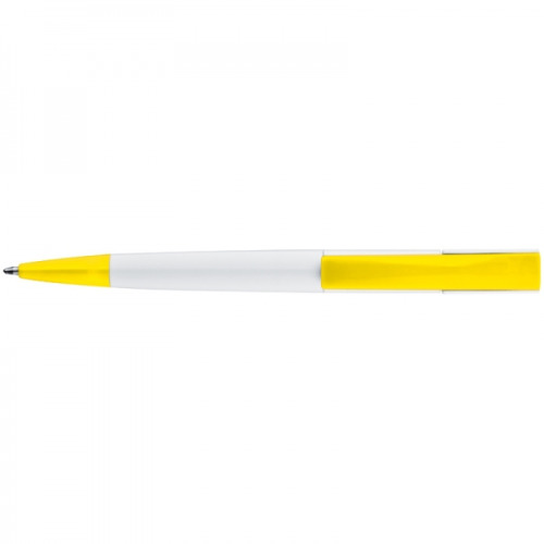 Długopis plastikowy z szerokim klipsem CANBERRA żółty 306108 (2)