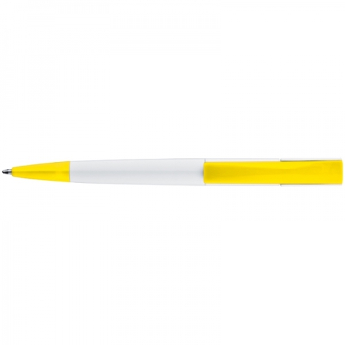 Długopis plastikowy z szerokim klipsem CANBERRA żółty 306108 (2)