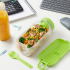 Pudełko na lunch z przegródką na sos, z łyżką i widelcem Jasnozielony LT90427-N0032 (3) thumbnail