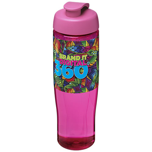 Bidon H2O Tempo® o pojemności 700 ml z wieczkiem zaciskowym Magenta 21004022 (1)