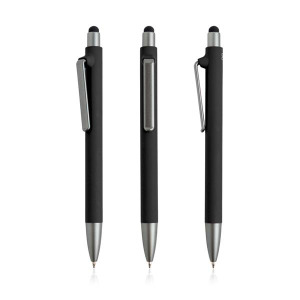 Dlugopis Soft Touch z recyklingowanego plastiku / Soft RPP Czarny