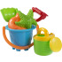 Zestaw plażowy, wiaderko, łopatka, grabki, konewka, foremki Wielokolorowy V9603-99  thumbnail