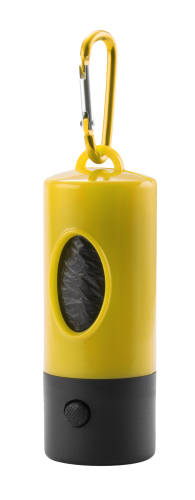 Zasobnik na psie odchody, lampka LED żółty V9634-08 