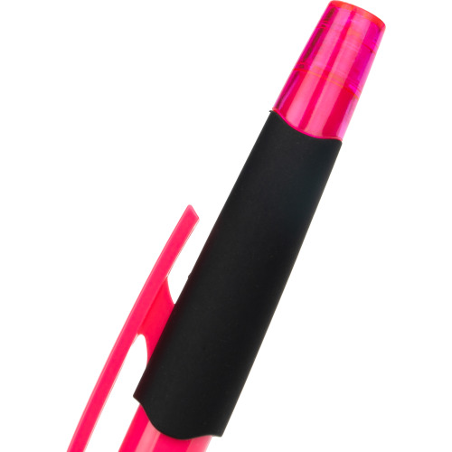 Długopis plastikowy z zakreślaczem touch pen EMMETT Różowy 1096511 (5)