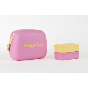 Polarbox lodówka 6L z 2 pojemnikami Różowy (Bubblegum) – Żółty Pop