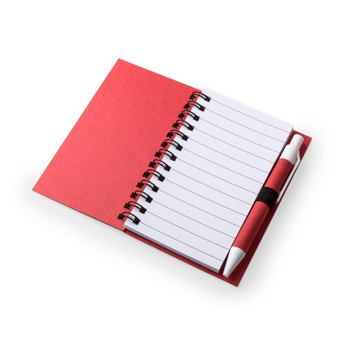 Notatnik z długopisem czerwony V2793-05 (5)