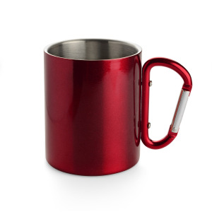 Kubek z karabińczykiem CAMP 250 ml Czerwony