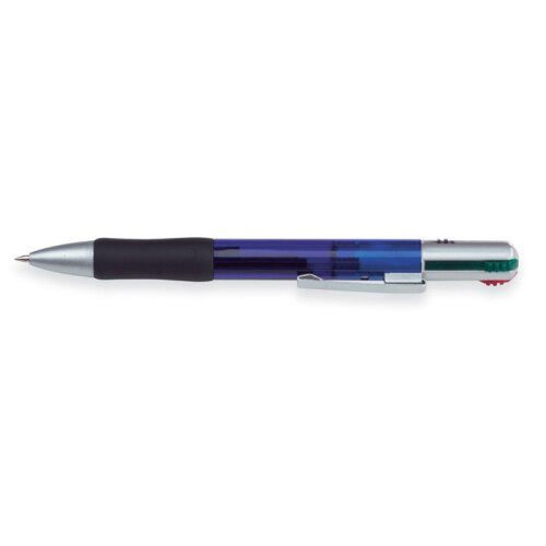 4-kolorowy długopis przezroczysty niebieski KC5116-23 (1)