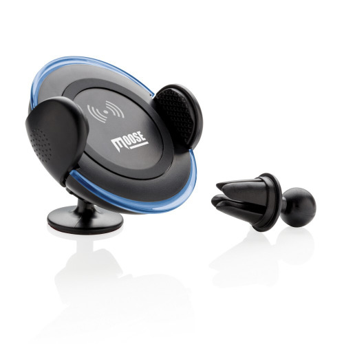 Bezprzewodowa ładowarka samochodowa 5W, uchwyt do telefonu z mocowaniem do wentylacji samochodowej Czarny P302.511 (3)