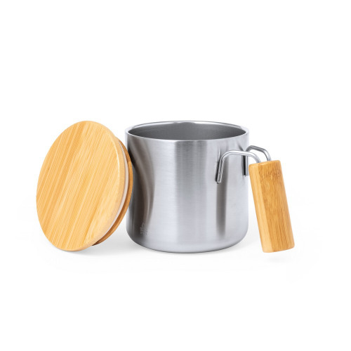 Kubek termiczny 330 ml ze stali nierdzewnej z recyklingu Srebrny V1316-32 