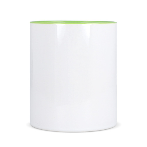 Kubek subli Oslo kolorowy w środku i uchwycie 300ml Biały / jasnozielony LT51164-N0132 (4)