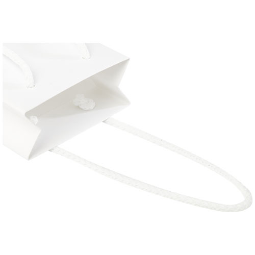 Ręcznie robiona torba z papieru integra z plastikowymi uchwytami – 9,5 x 4 x 17 cm Biały 1ZB00801 (6)