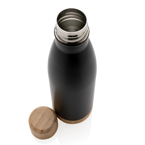 Butelka termiczna 700 ml, bambusowy element czarny P436.791 (3)