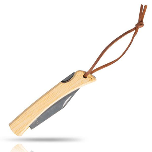Nóż z bambusową rączką i sznureczkiem / Bamblade Light Brown IP20021738 