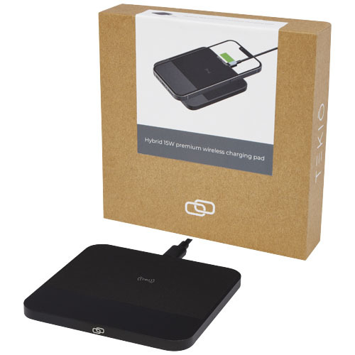 Hybrid wysokiej jakości bezprzewodowa ładowarka indukcyjna 15 W Czarny 12424090 (7)