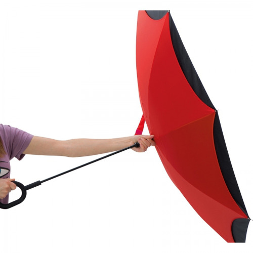 Parasol manualny odwrócony ø120 cm OLIVIA Czerwony 4047605 (9)