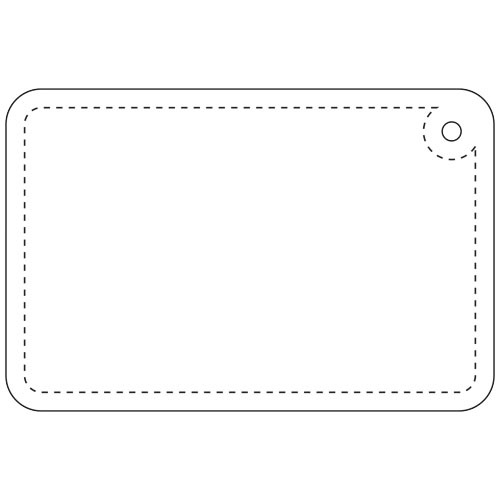 RFX™ reflective mała prostokątna odblaskowa zawieszka z TPU Biały 1PR09501 (3)