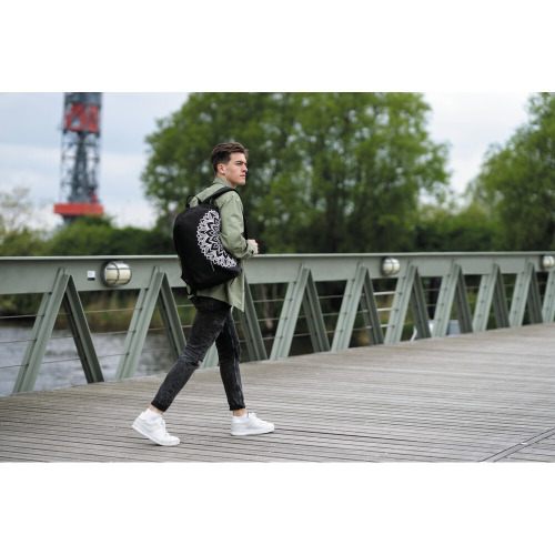 Bobby Soft "Art" plecak chroniący przed kieszonkowcami Czarno biały P705.869 (14)