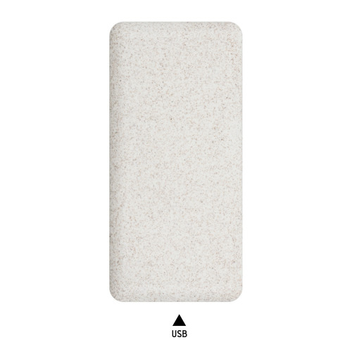 Power bank 8000 mAh ze słomy pszenicznej | Jenkins Neutralny V0725-00 