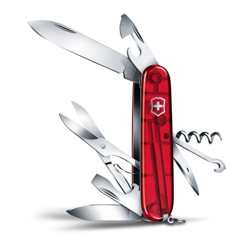 Scyzoryk Climber transparentny Victorinox Czerwony 13703T65 (1)
