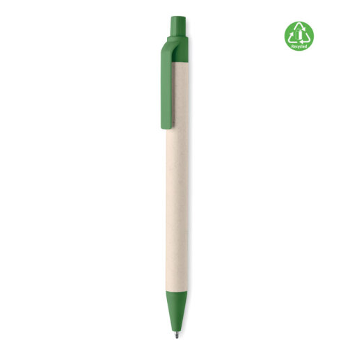 Długopis z kartonu po mleku zielony MO6822-09 